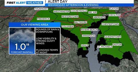 Maryland Weather: ALERT DAY showers & heavy storms Wednesday - CBS ...