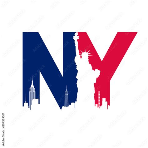 NY, New York logo. Vector logotype icon. Stock Vector | Adobe Stock