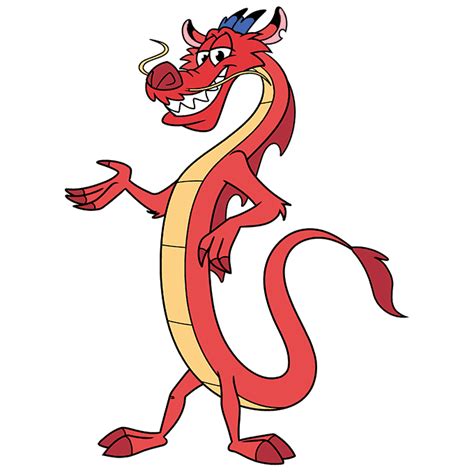 How to Draw Mushu from Mulan - Really Easy Drawing Tutorial