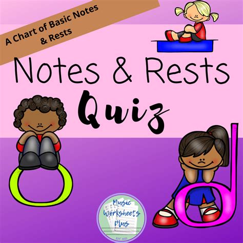 Music Notes and Rests Chart Quiz or Review Worksheet for Music Classroom | Music education ...