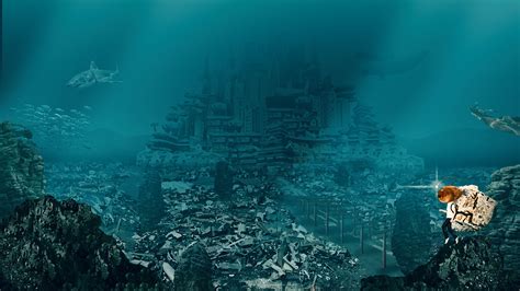 Japanese Ruins Underwater by Lu Te Hsing Underwater, Concept Art, Japanese, Conceptual Art ...