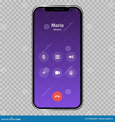 IPhone Call Screen Template. Interface Editorial Stock Photo ...