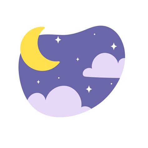 Day night icon vector. cloudy sunlight during the day and the moonlight in the starry sky ...