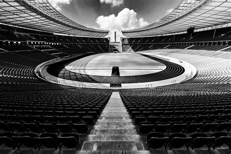 Berlin's Olympia Stadium in Black and White