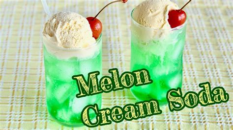 How to Make Melon Cream Soda (Melon Float) Classic Japanese Summer Drink | OCHIKERON - YouTube