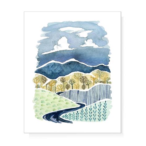 Appalachian Mountains With River in Winter - Etsy