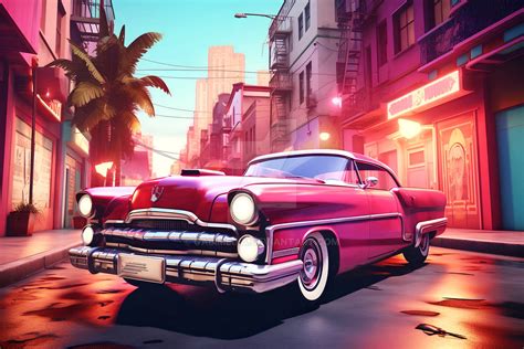 Vintage car on a city street 3 by GabiMedia on DeviantArt