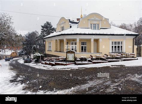 Non Exclusive: UZHHOROD, UKRAINE - JANUARY 13, 2021 - An old building is seen on a street in ...