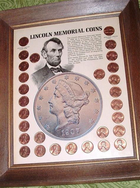 Grandpa's Lincoln Memorial Coins Nicely Framed by JaysTreasures