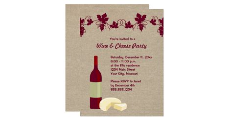 Wine and Cheese Party Invitations | Zazzle