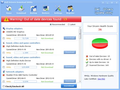 how to update DELL drivers