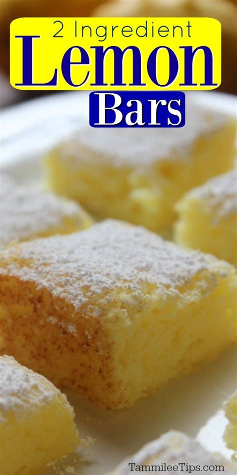 Super Easy 2 Ingredient Lemon Bars Recipe