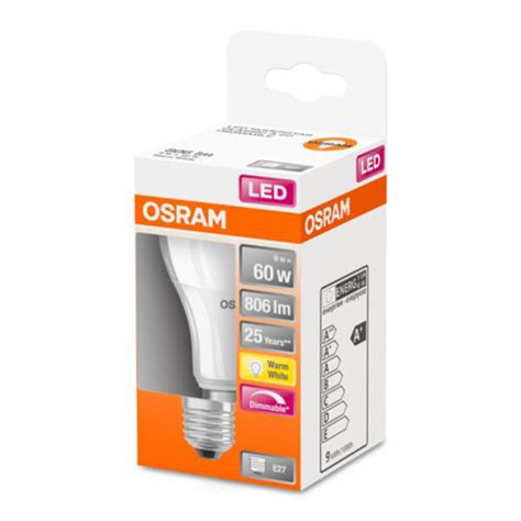 OSRAM LED bulb E27 9 W 827 Superstar matt dimmable | Lights.co.uk