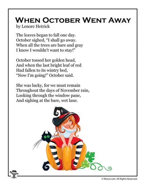 October Kids Poems to Read | Woo! Jr. Kids Activities : Children's Publishing | Childrens poems ...