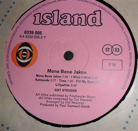 Cat Stevens - Mona Bone Jakon (1970, Vinyl) | Discogs