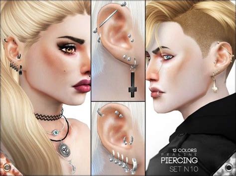 The Sims Resource: Piercing Set N10 by Pralinesims • Sims 4 Downloads ...