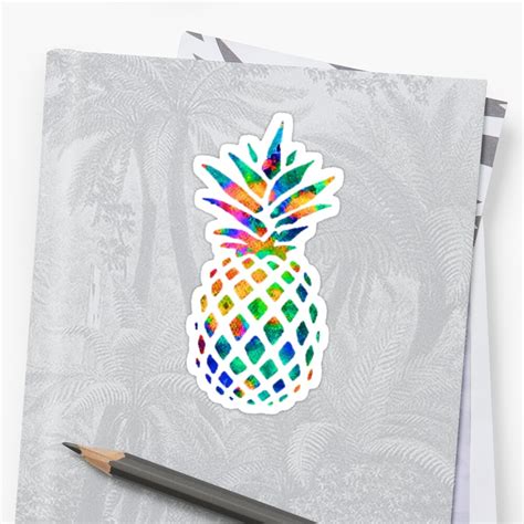 "Rainbow Pineapple" Sticker by erinaugusta | Redbubble