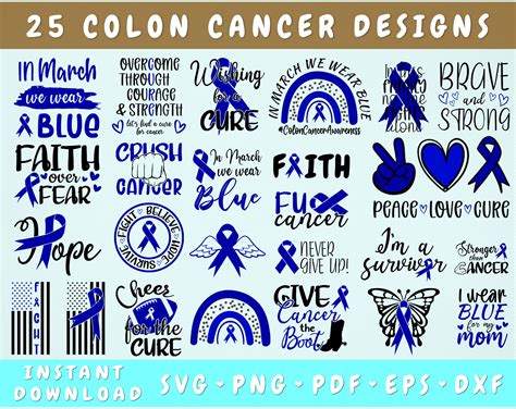 Colon Cancer Awareness SVG Bundle, Colon Cancer Ribbon SVG By ...