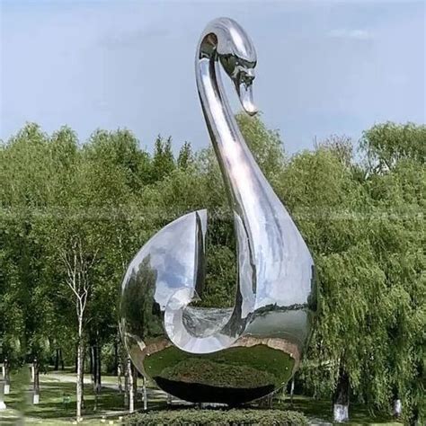 Abstract Swan Sculpture