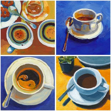 These are 4 of many cups & glasses paintings that are available (I made over 100 so there are ...