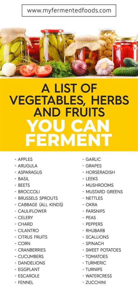 10 Fermented Foods That Can Benefit Your Gut - My Fermented Foods | Fermented foods, List of ...