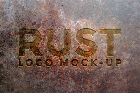 Free Rust Metal Logo Mock-up :: Behance