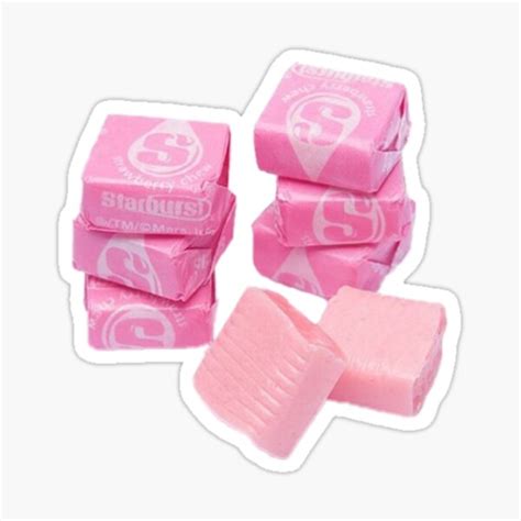 "pink starburst candy" Sticker for Sale by zander-hale | Redbubble