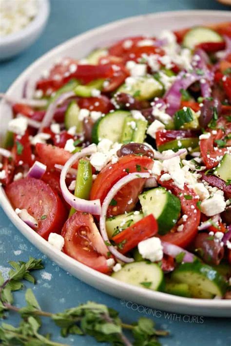 Big Greek Salad - Cooking with Curls