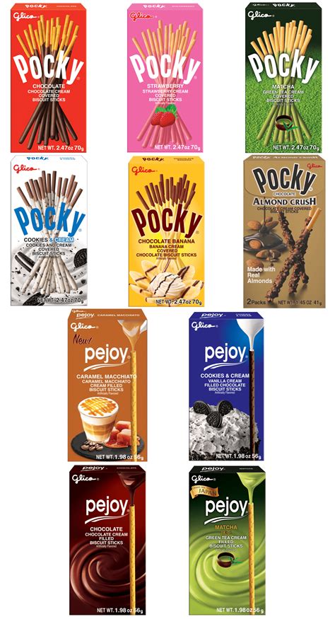 Pocky Pejoy Biscuit Sticks Covered Different Flavors or Cream Filled ...