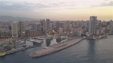 Flying Over Beirut Bay Marina Stock Footage Video (100% Royalty-free ...