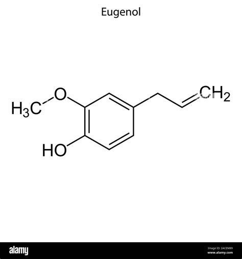 Skeletal formula of Eugenol. Chemical molecule Stock Vector Image & Art - Alamy