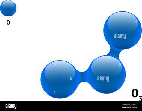 Chemistry model molecule ozone O3 gas scientific element formula ...