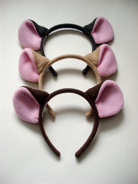 Mouse or Rat Ears Headband Choose any Color by lolicrafts on Etsy