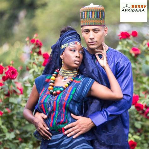 Fulani/hausa Couple's Outfit With Accessories for African - Etsy