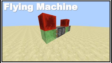 Minecraft slimeblock flying machine, moving vehicles in minecraft - YouTube