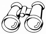 Binoculars Line Drawing For Kids Coloring sketch template