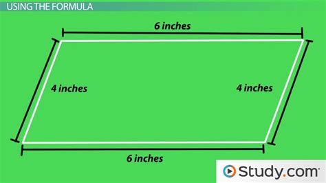 Measuring the Area of a Parallelogram: Formula & Examples - Video & Lesson Transcript | Study.com