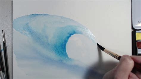 New Watercolors! Painting an ocean wave. - YouTube