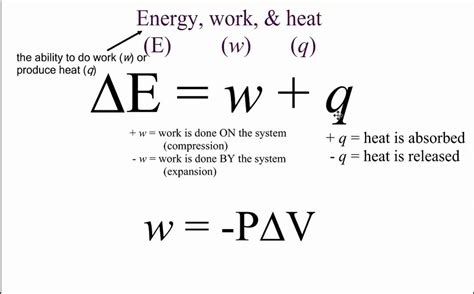 Energy work and heat - YouTube