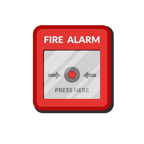 Fire Alarm System. Press Button Fire Safety Box. Break Red Alarm ...