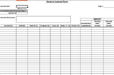 General Journal Entries Cheat Sheet