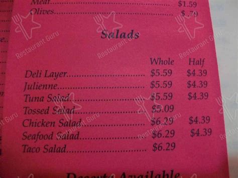 Menu at Intermission Deli restaurant, Bay City