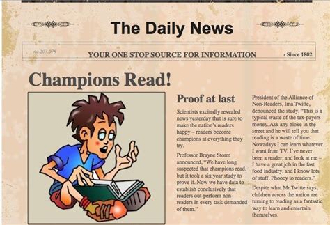 Wonderful How To Write A Newspaper Report Year 5 Example Of Non ...