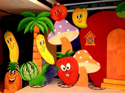 fruit party backdrop | Flower diy crafts, 1st birthday decorations, Fruit party