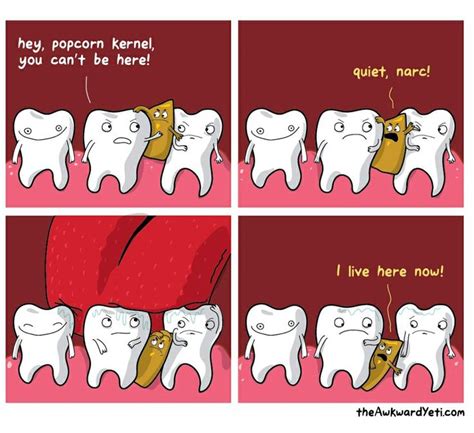 Dental humor | Funny pictures, Funny comics, Awkward yeti