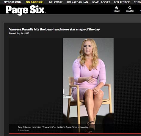 In the News: Amy Schumer in the NY Post Page Six Star Snaps of the Day