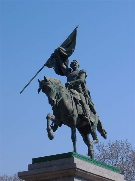 Equestrian statue of José de San Martin in Rosario Argentina