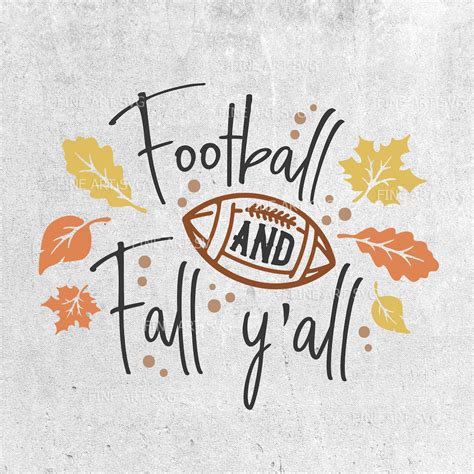 Football and Fall Y'all Svg Cut File Football Fall Svg - Etsy