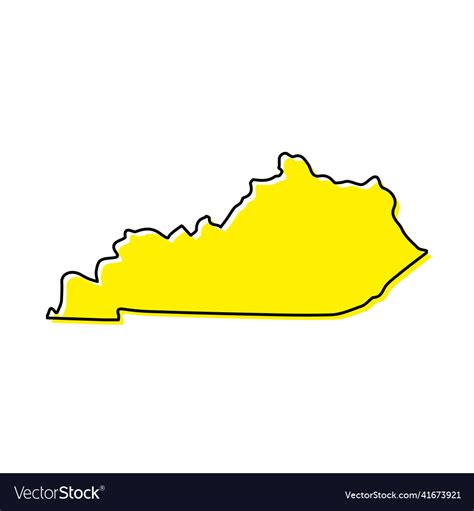 Simple outline map of kentucky is a state Vector Image