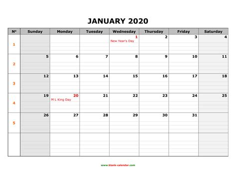 Fill In Monthly Calendar 2020 | Example Calendar Printable